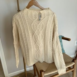 Cable knit mock neck Sweater size medium